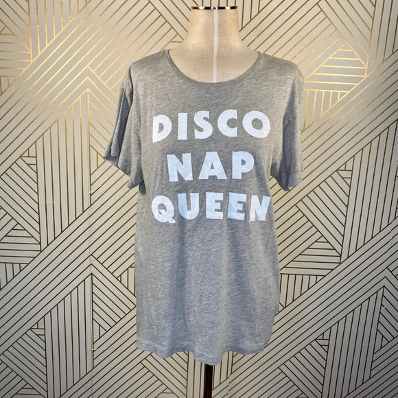Wildfox Disco Nap Queen Tee Shirt‎ in Gray - Picture 2 of 8